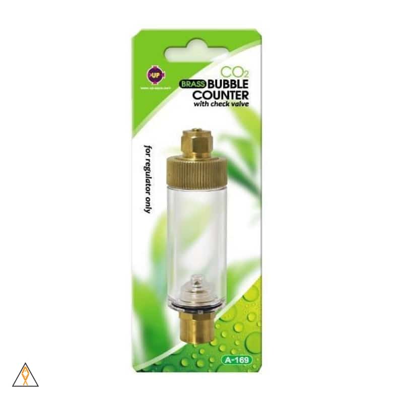 CO2 Brass Bubble Counter with Check Valve - UP Aqua