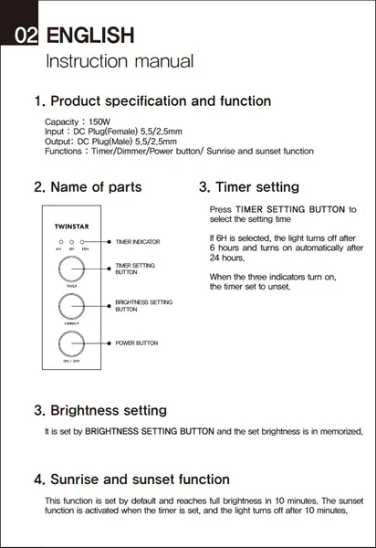 Inline LED Dimmer with Timer - Twinstar - Image 4