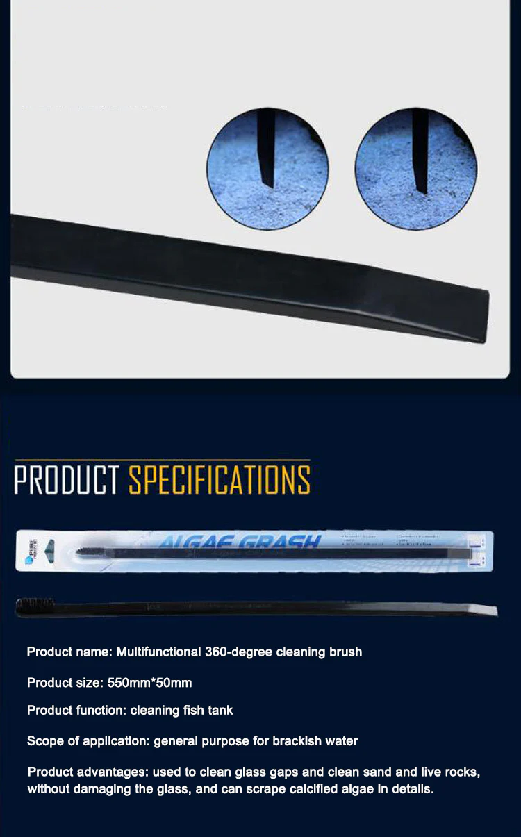Long Algae Scrubbing Brush - Pure Aquatic - Image 2