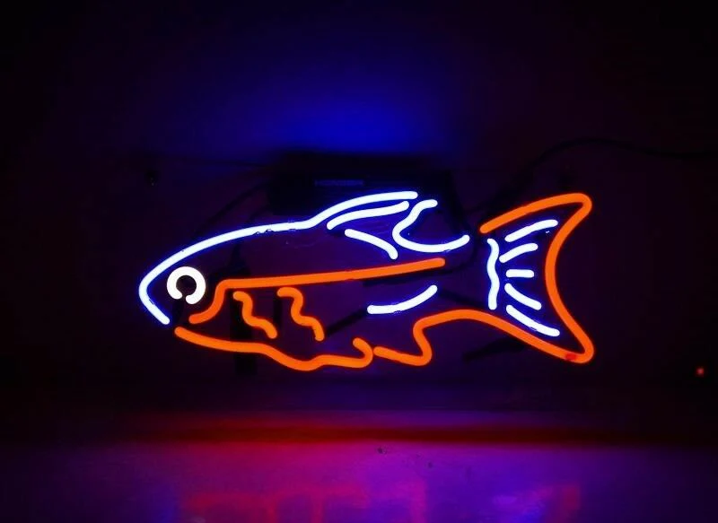 Neon Fish Sign Decoration - Image 3