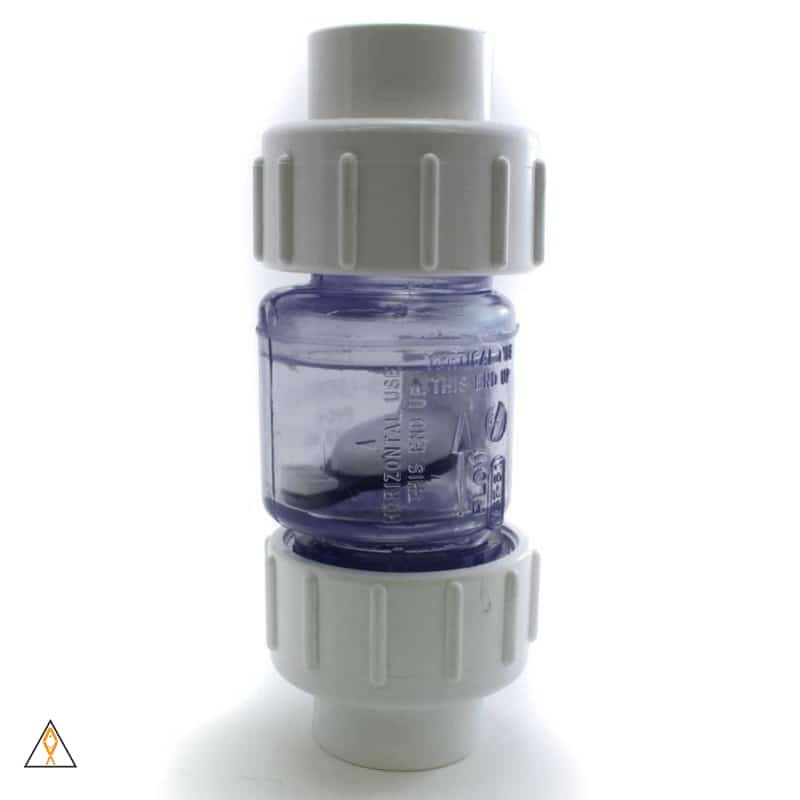 PVC Double Union Clear Check Valve - Image 2