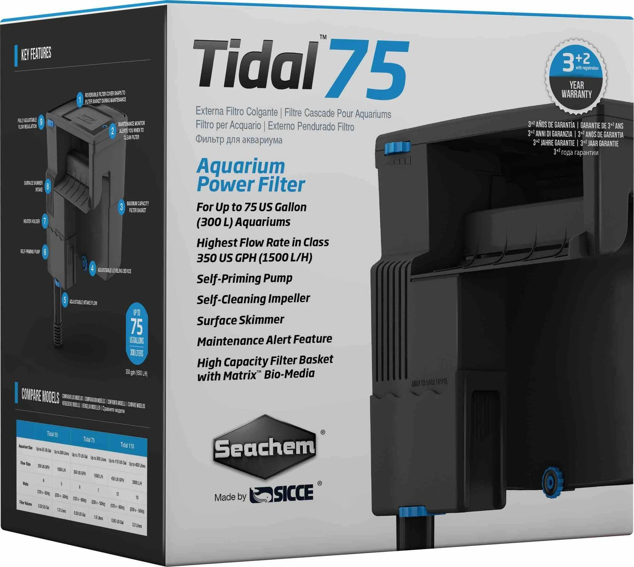 Tidal HOB Power Filter - SeaChem - Image 6