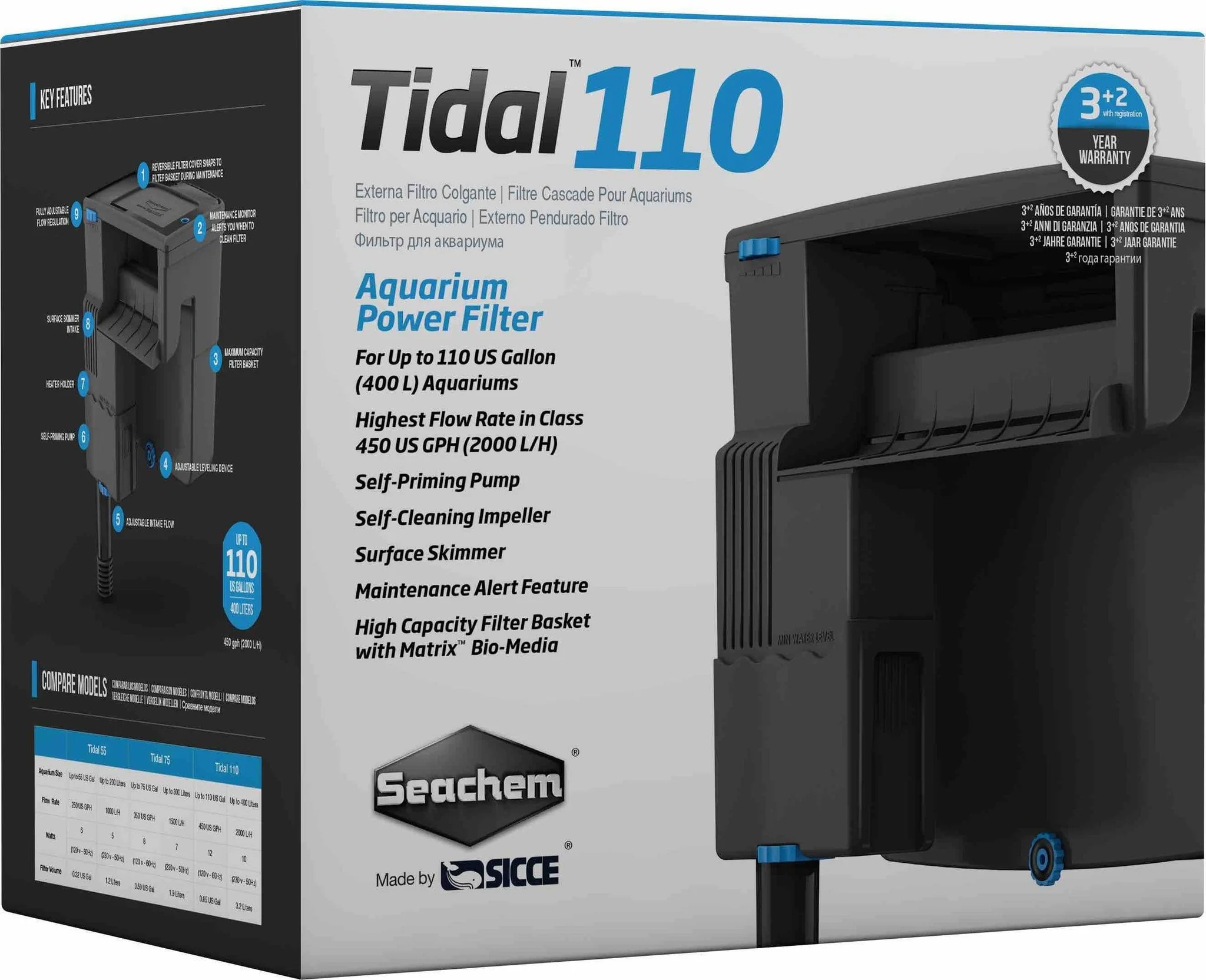 Tidal HOB Power Filter - SeaChem - Image 7